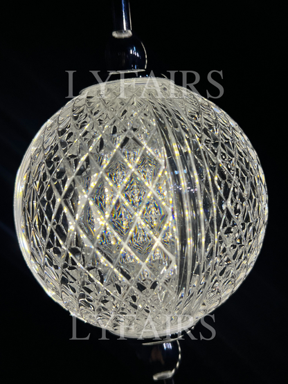 Modern Creative Acrylic Ball Necklace Chandelier for Living Room/Staircase/Foyer/Entryway