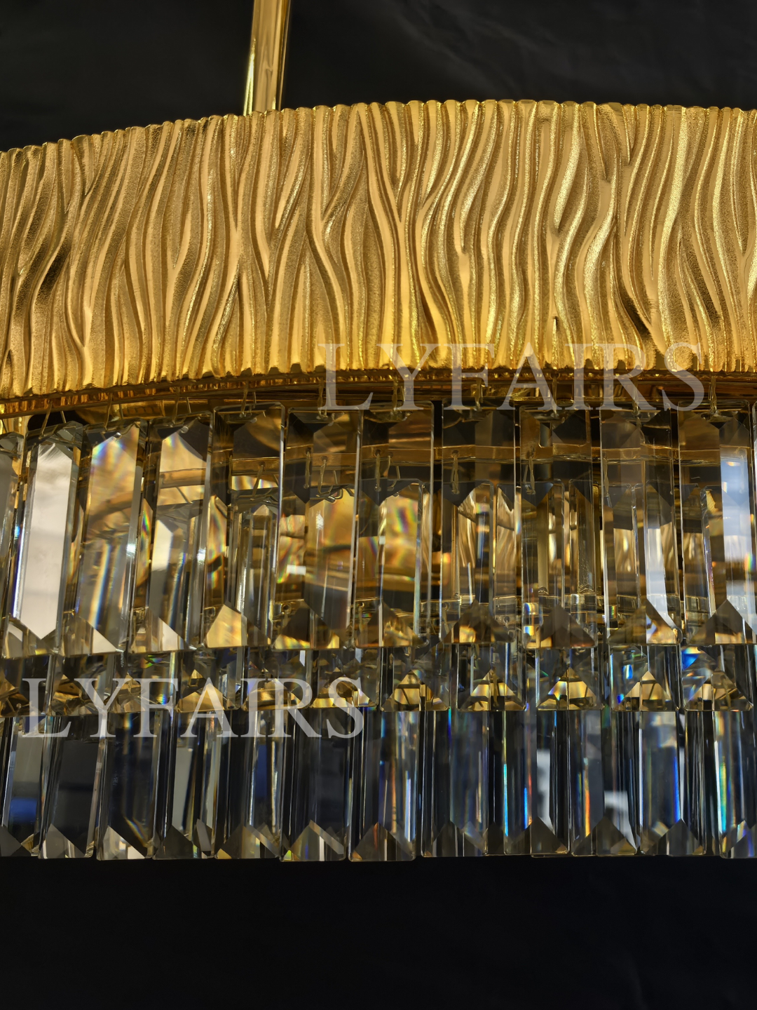Modern Gold Round/Oval Light Luxury Ceiling Crystal Chandelier Set for Living Room/Dining Room