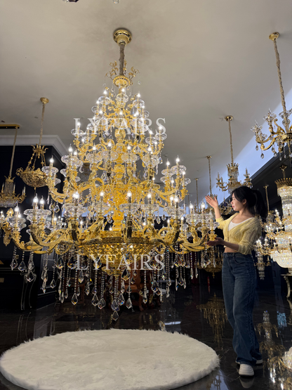 Versailles Imperial Grand Brass Crystal Chandelier for Palace/Mansion