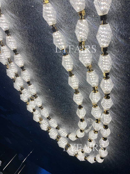 Creative Glass Pearl Necklace Pendant Chandelier for Living/Dining Room/Staircase