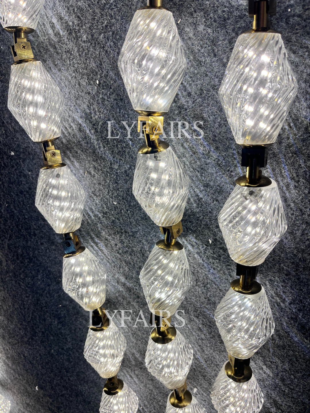 Creative Glass Pearl Necklace Pendant Chandelier for Living/Dining Room/Staircase