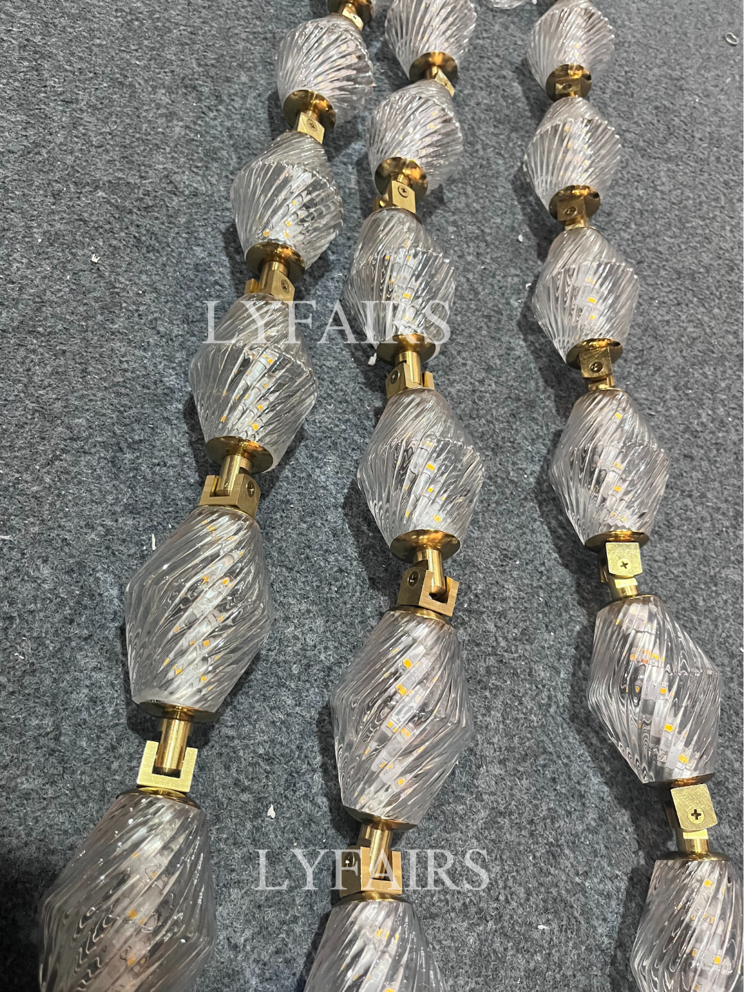 Creative Glass Pearl Necklace Pendant Chandelier for Living/Dining Room/Staircase