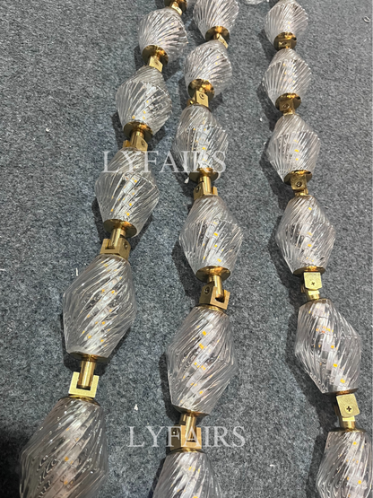 Creative Glass Pearl Necklace Pendant Chandelier for Living/Dining Room/Staircase
