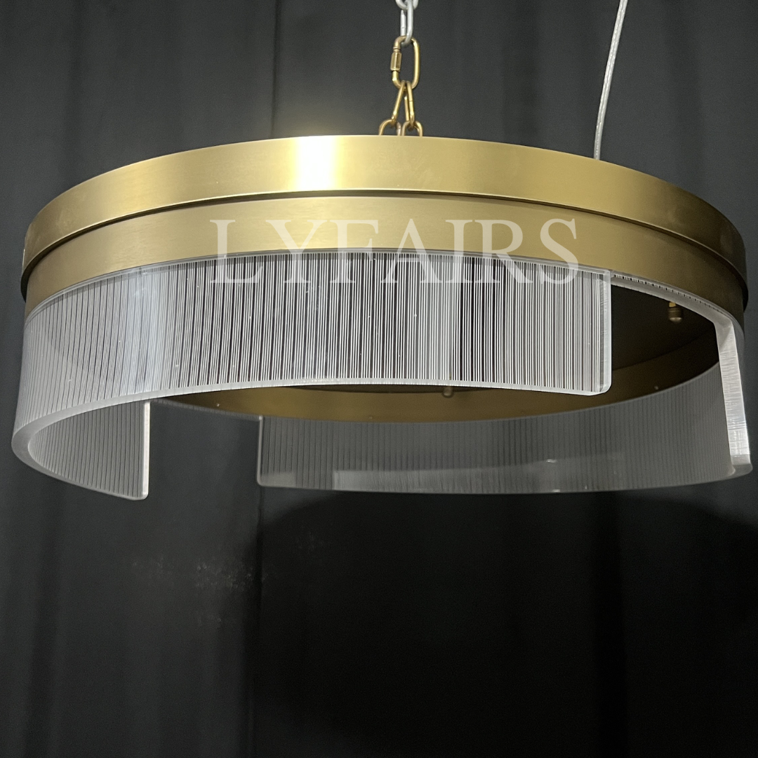 Designer Recommended Modern Simple Ring Round Acrylic Chandelier for Living Room/Bedroom/Dining Room