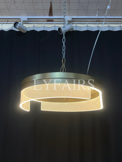 Designer Recommended Modern Simple Ring Round Acrylic Chandelier for Living Room/Bedroom/Dining Room