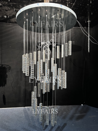 Extra Large Modern Spiral Crystal Ceiling Light Decoration for Staircase/ High Ceiling Living Room/ Hotel Lobby/ Hallway