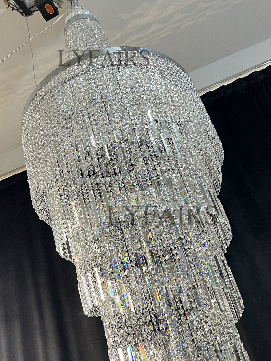 Modern Crystal Tassel Chandelier for Foyer/Staircase