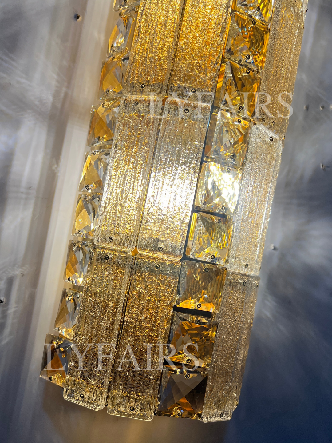 Oversized Multi-layers Luxury Gold Crystal Chandelier For Large Foyer/Hallway/Entryway