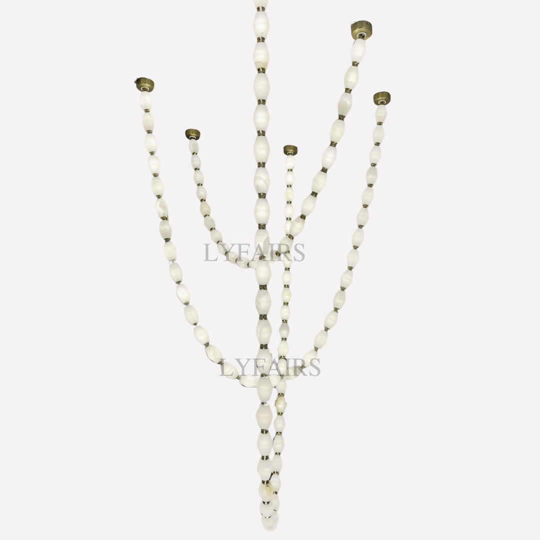 Modern Necklace Alabaster Cluster Chandelier