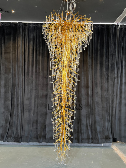 Branch Tree Crystal Drops Chandelier for Foyer/Staircase