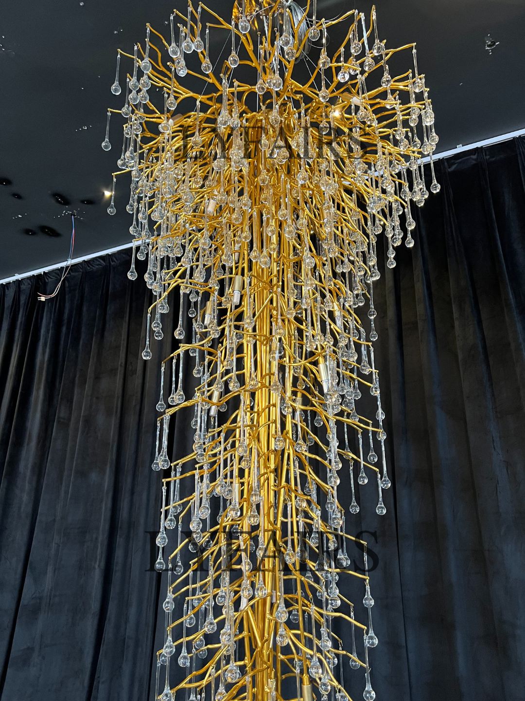 Branch Tree Crystal Drops Chandelier for Foyer/Staircase