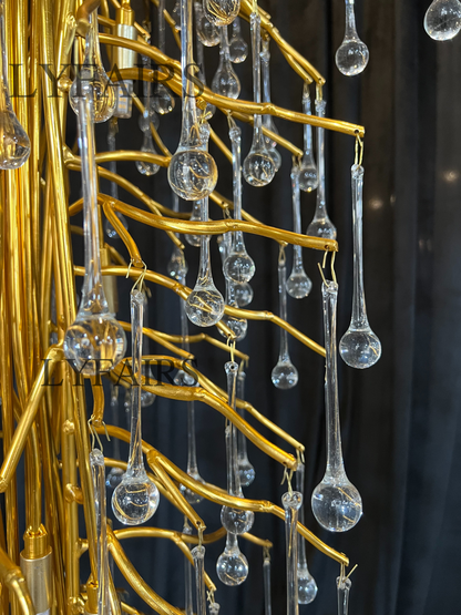 Branch Tree Crystal Drops Chandelier for Foyer/Staircase