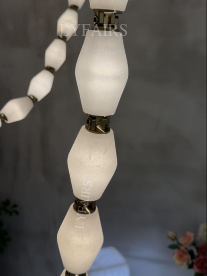 Modern Necklace Alabaster Cluster Chandelier