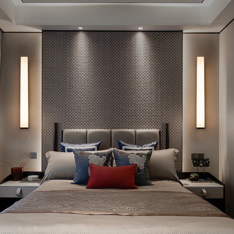 Deniselamp® Minimalistic Modern Marble Wall Lamp for Living Room, Bedroom image | luxury lighting | marble wall lamps