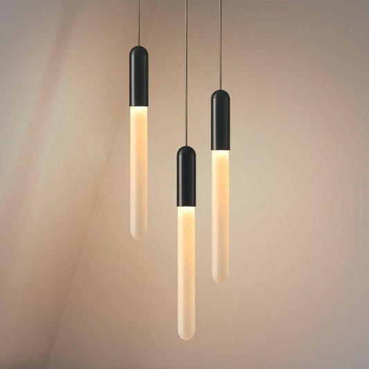 JC Gold/Black Long Hanging LED Chandelier for Staircase, Hallway, Lobby, Loft image | luxury lighting | home decor