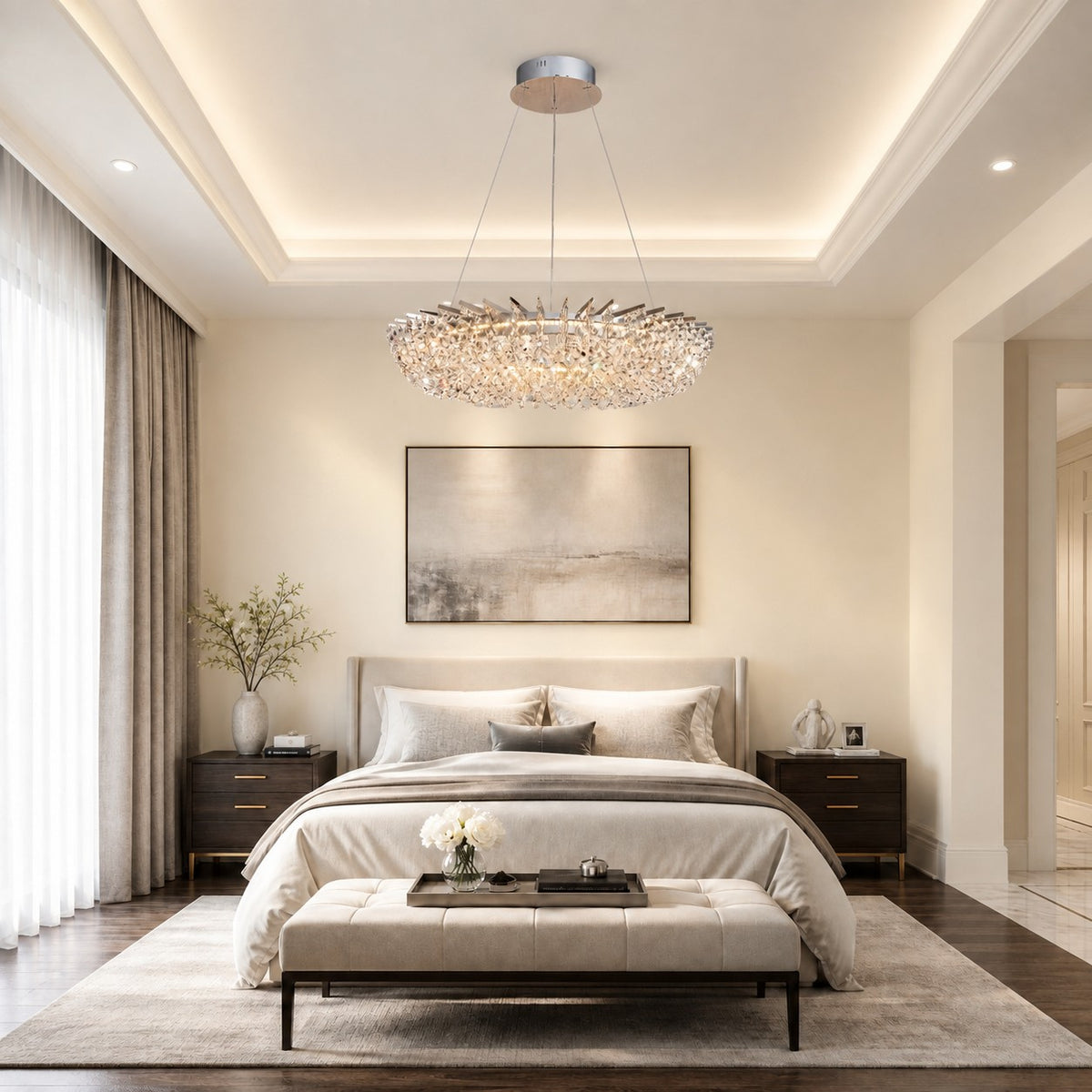 Marin Round Crystal Chandelier