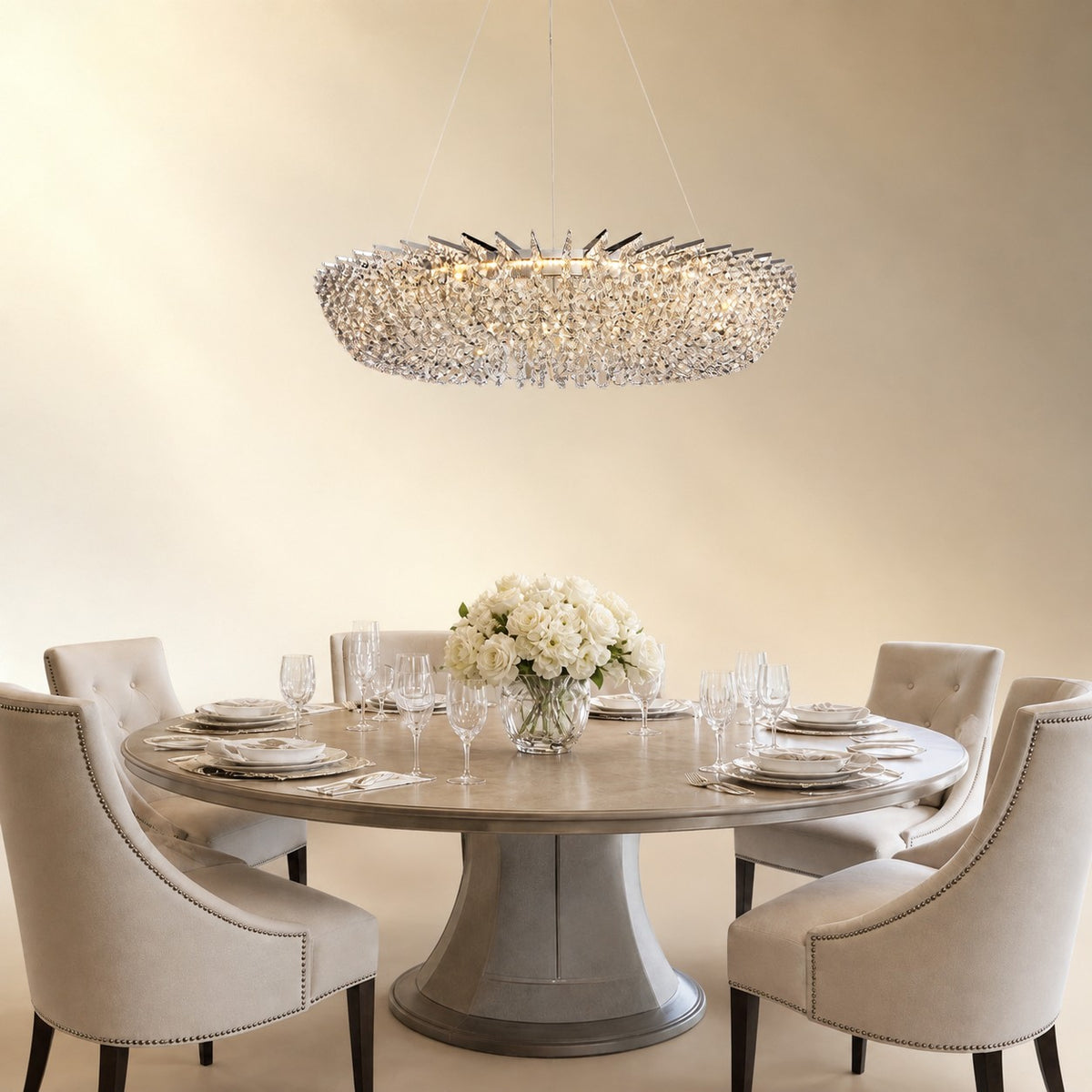 Marin Round Crystal Chandelier