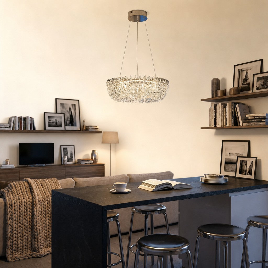 Marin Round Crystal Chandelier