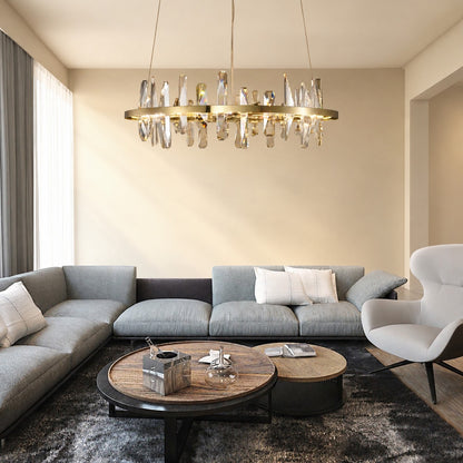 Mira Ring Crystal Chandelier