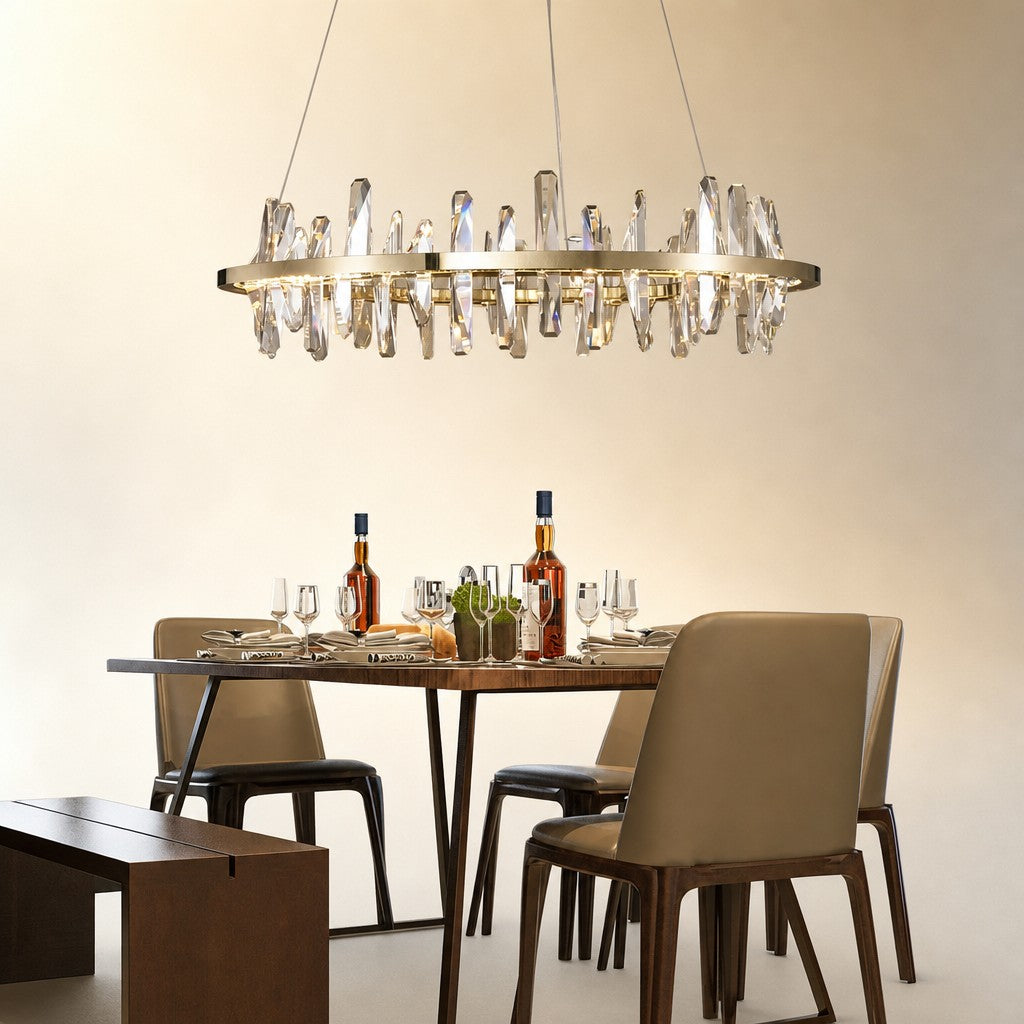 Mira Ring Crystal Chandelier