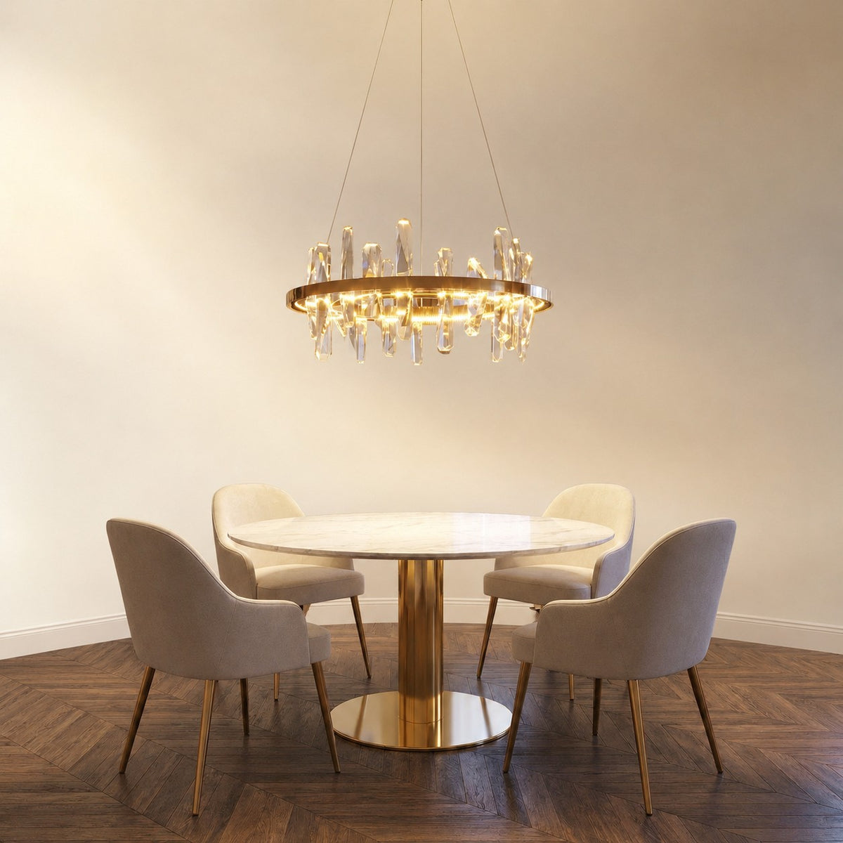 Mira Ring Crystal Chandelier