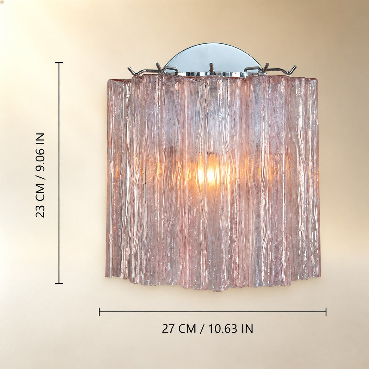 Mirelle Murano Fluted Glass Wall Sconce