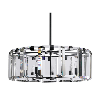 Modern Amaya Round Crystal Chandelier in Brass and Bronze Finishes