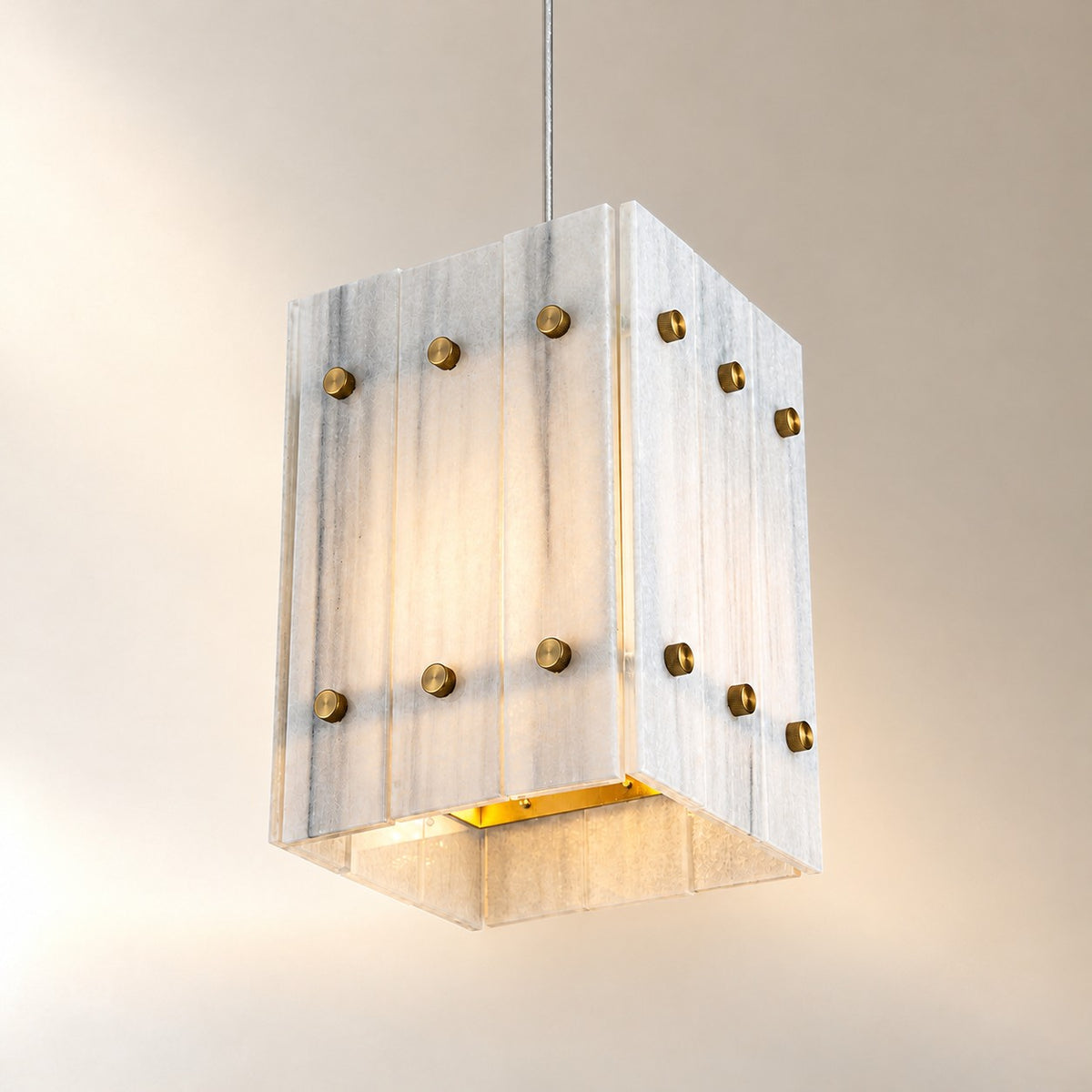 Modern Faceted Luxury stone Pendant Light