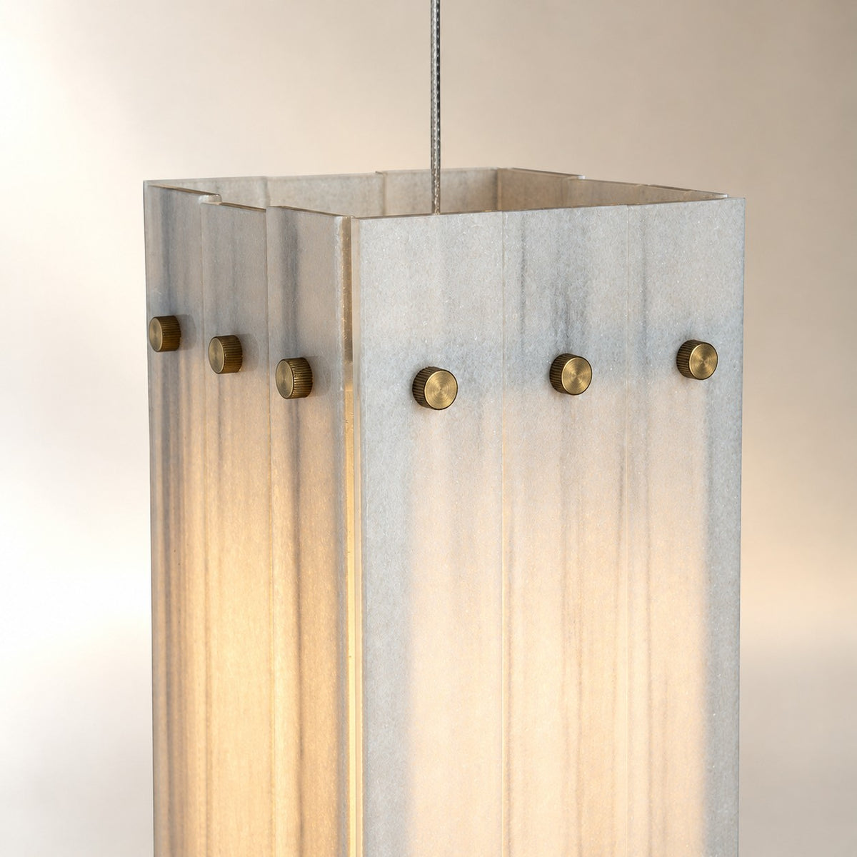 Modern Faceted Luxury stone Pendant Light