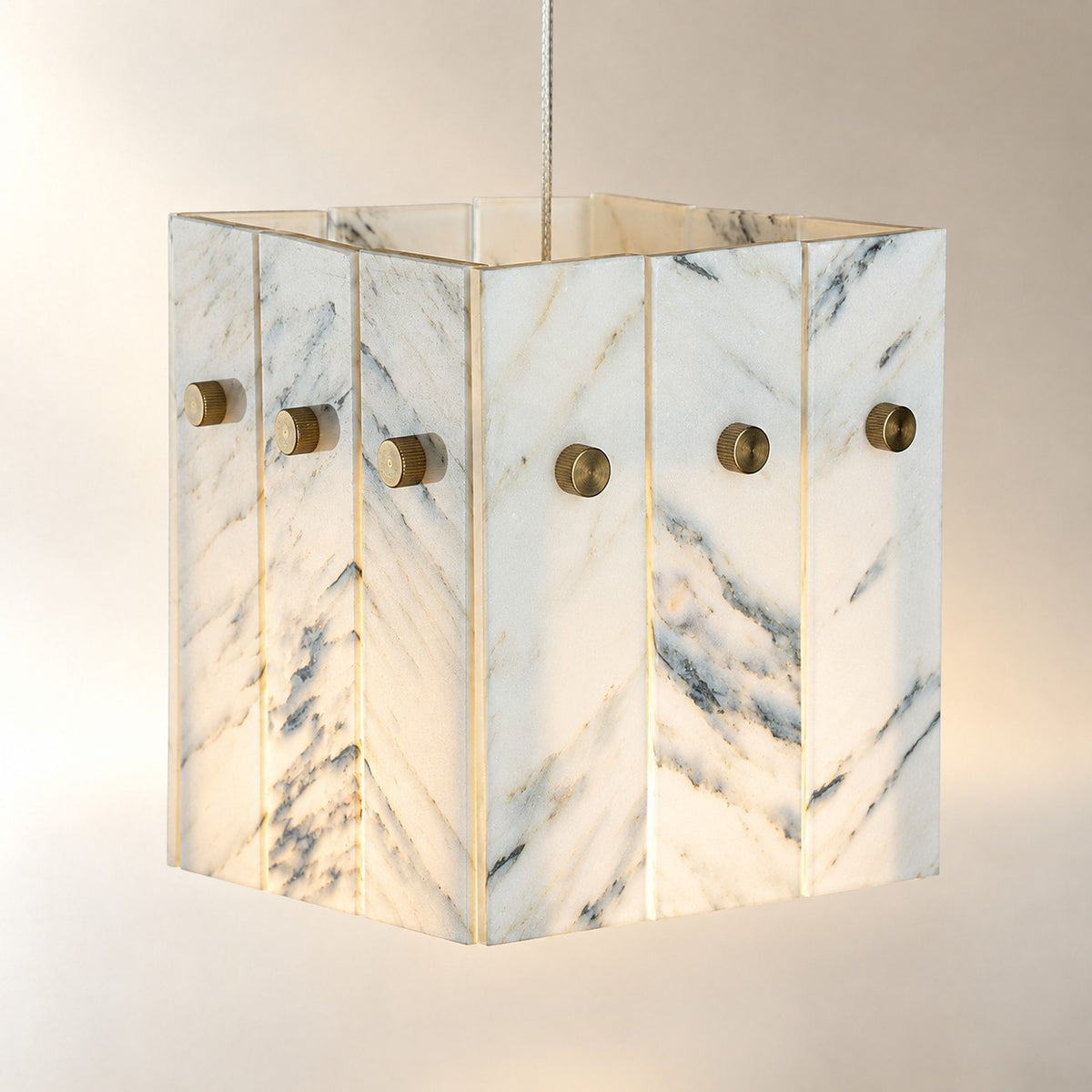Modern Faceted Luxury stone Pendant Light