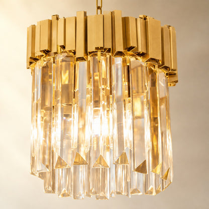 Modern Gold 3-Tier K9 Crystal Chandelier