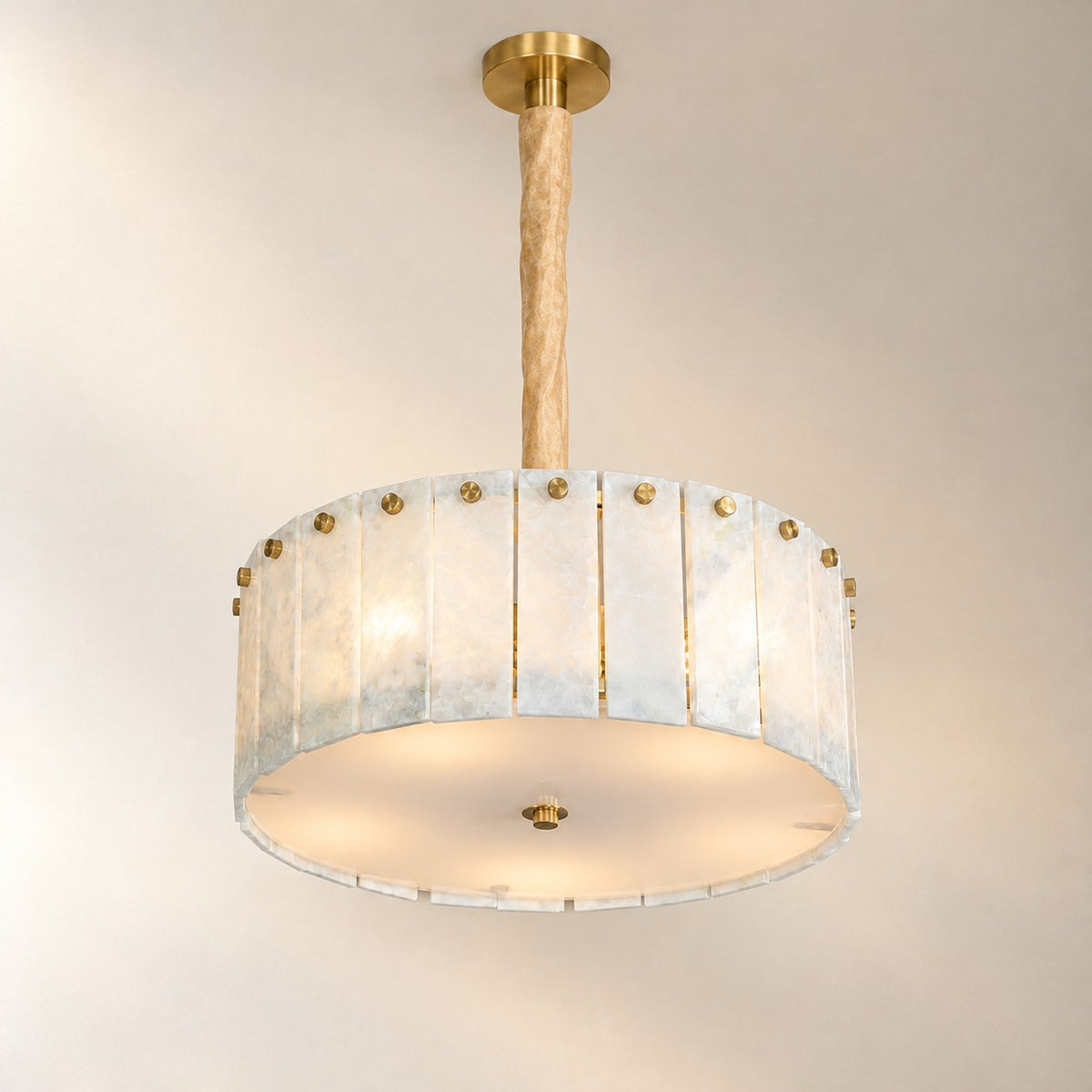 Modern Luxury stone Drum Chandelier