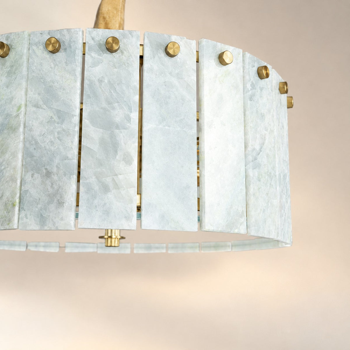 Modern Luxury stone Drum Chandelier