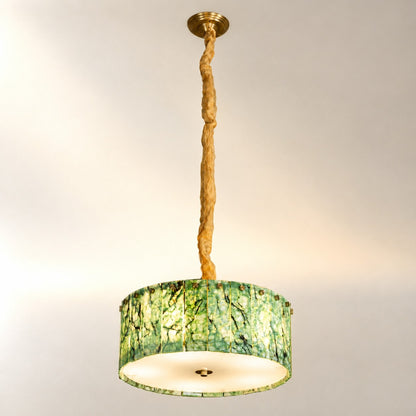 Modern Luxury stone Drum Chandelier