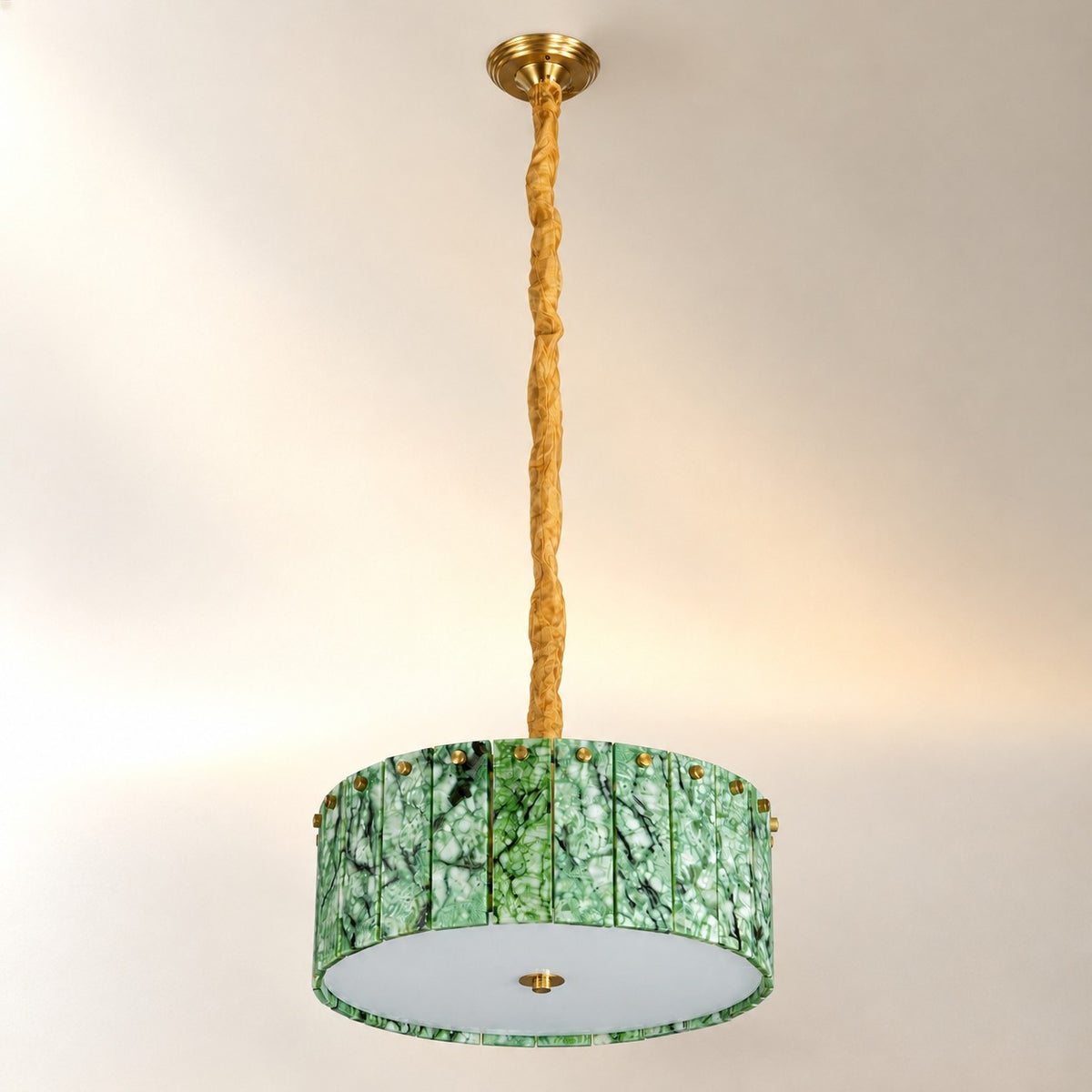 Modern Luxury stone Drum Chandelier