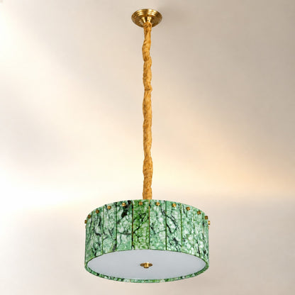 Modern Luxury stone Drum Chandelier