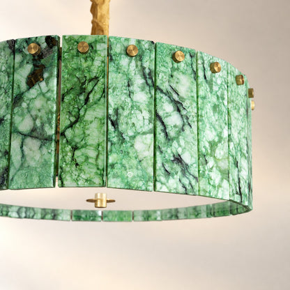 Modern Luxury stone Drum Chandelier