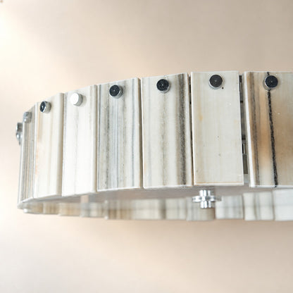 Modern Luxury Stone LED Drum Chandelier