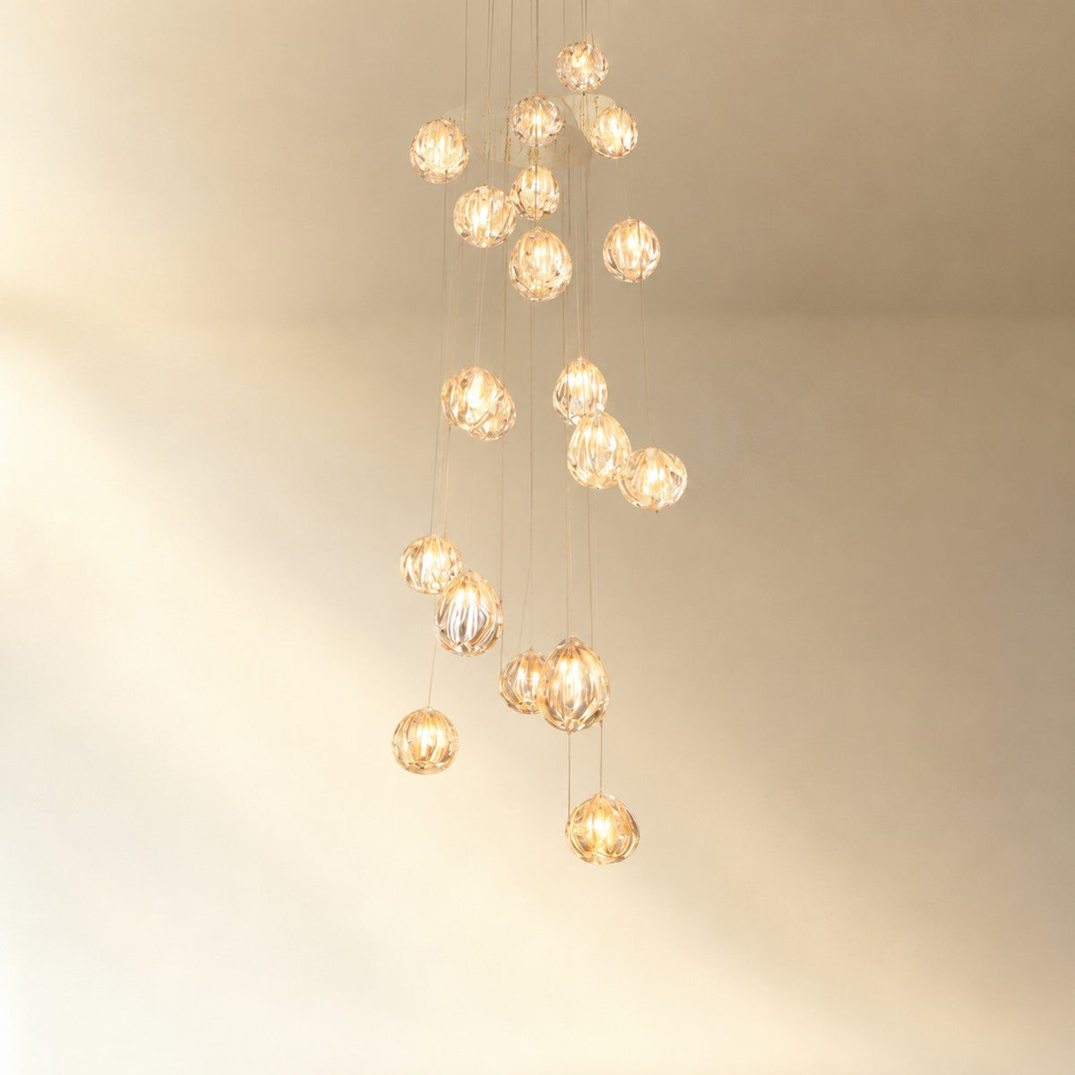 Modern Nordic Style Hand Blown Glass Pendant Crystal Chandelier For Dining Room/Living Room/Stairwell