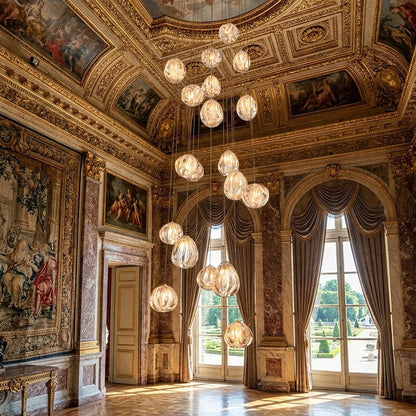 Modern Nordic Style Hand Blown Glass Pendant Crystal Chandelier For Dining Room/Living Room/Stairwell