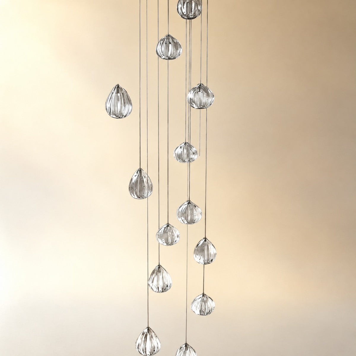 Modern Nordic Style Hand Blown Glass Pendant Crystal Chandelier For Dining Room/Living Room/Stairwell