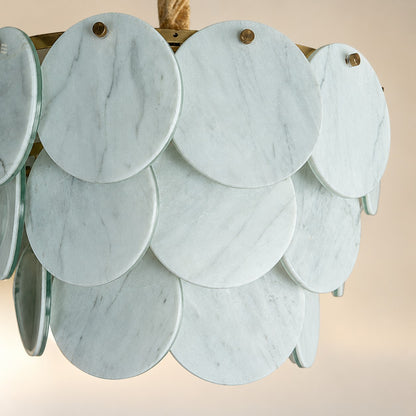 Modern Pearl Mist Gray Luxury stone Petal Chandelier