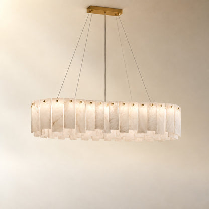 Modern Rectangular Layered Pendant Chandelier