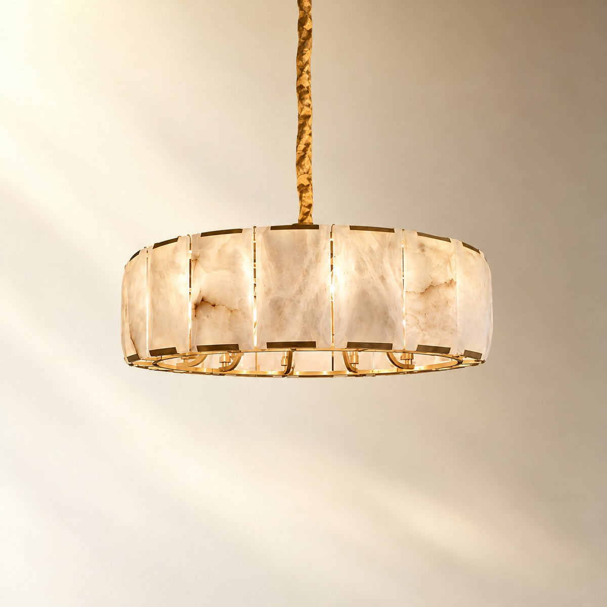 Modern Round Drum Pendant Chandelier