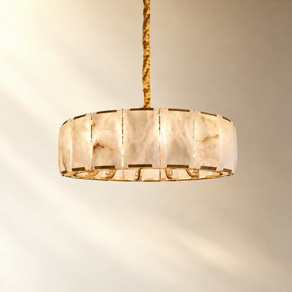 Modern Round Drum Pendant Chandelier
