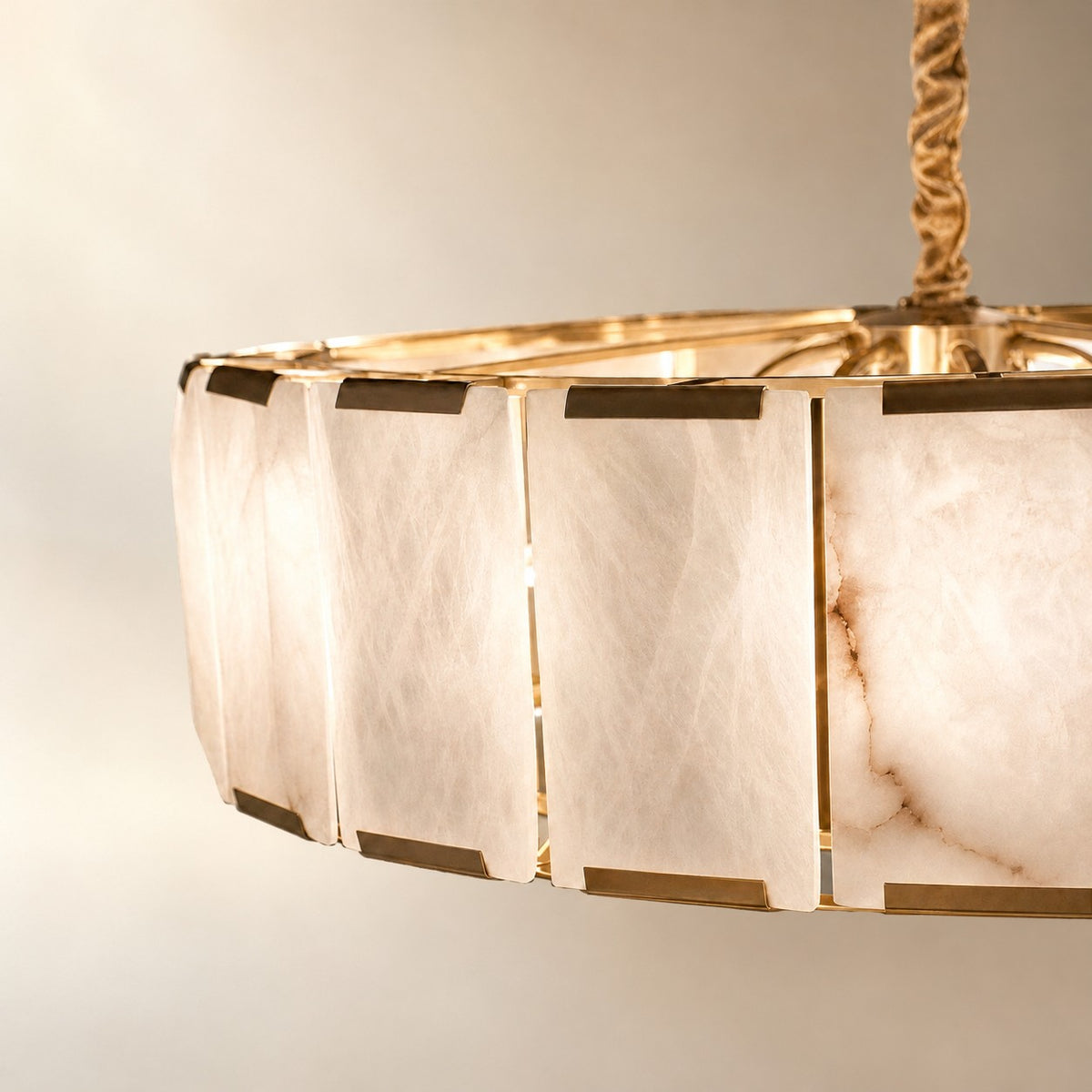 Modern Round Drum Pendant Chandelier