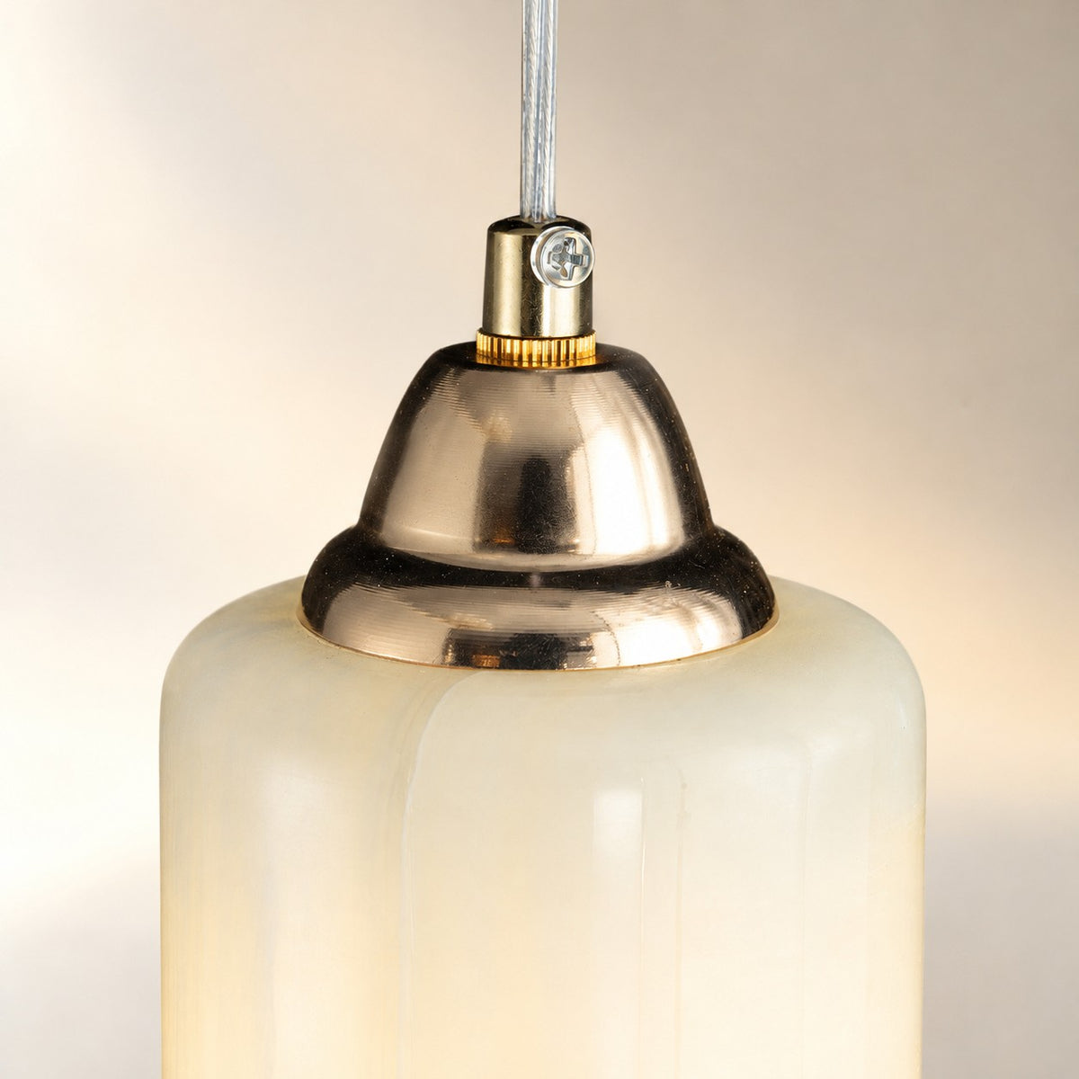 Modern Sculptural Jade Stone Pendant Light - Set of 3