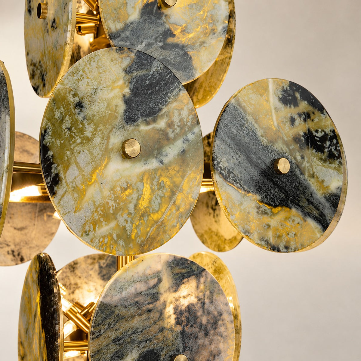 Modern Sculptural Luxury stone Cluster Chandelier