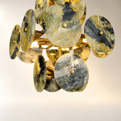 Modern Sculptural Luxury stone Cluster Chandelier