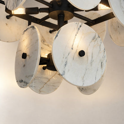 Modern Sculptural Luxury stone Cluster Chandelier